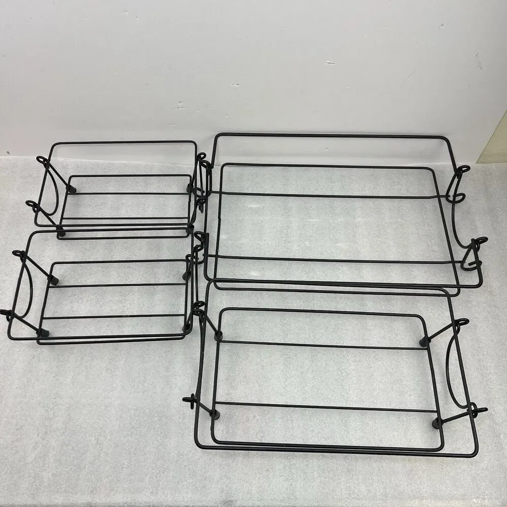 Lot Of 4 Temptations METAL WIRE RACK Rectangle Baking Dish Replacement Rack